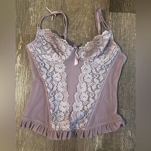 Final price CABERNET Lace Sheer Cami corset